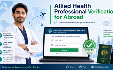 Allied Health Professional verification for abroad through AHPC online portal